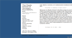 Desktop Screenshot of mapleschoolsor.withtank.com